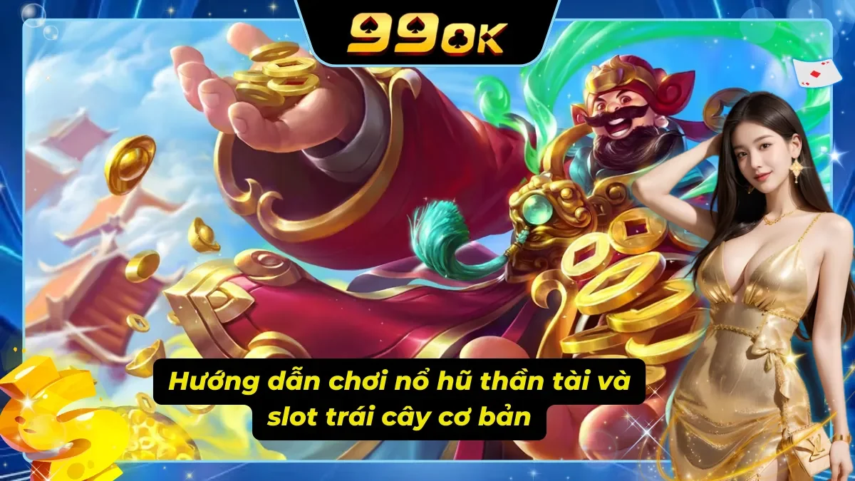 Hướng dẫn cách chơi nổ hũ thần tài và slot trái cây tại nhà cái 99ok